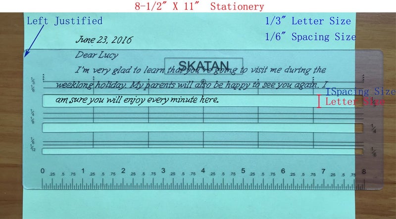 SKATAN Lettering and Envelope Addressing Guide, 3 Stencil Templates-in-1, fits a Wide Range of Stationery and Envelopes - Image 5
